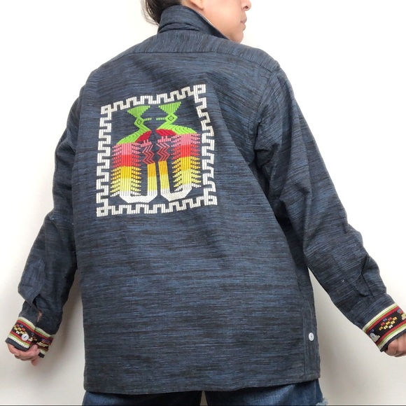 VINTAGE | Aztec Embroidery Jacket Multicolor A67 - Picture 2 of 13